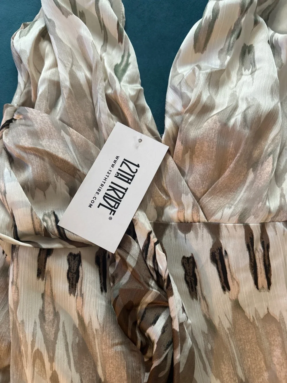 12th Tribe Salina’s Abstract Satin Jumpsuit - Picture 5 of 5